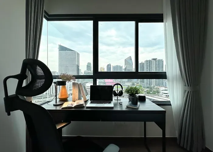 Expansive Stylish 2br - Ultra Fast Wifi - Asoke Apartamento *
