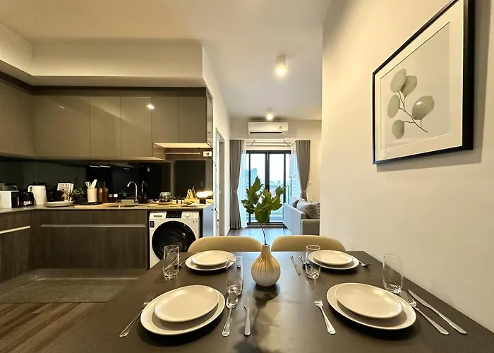 Apartamento Expansive Stylish 2br - Ultra Fast Wifi - Asoke *