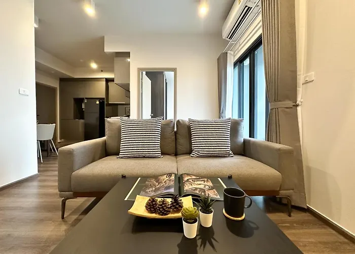 Expansive Stylish 2br - Ultra Fast Wifi - Asoke Apartamento *