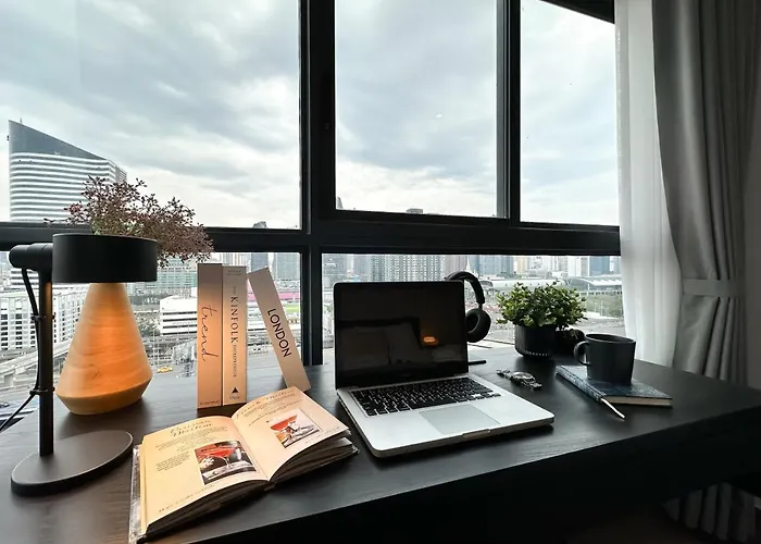 Expansive Stylish 2br - Ultra Fast Wifi - Asoke Apartamento Bangkok