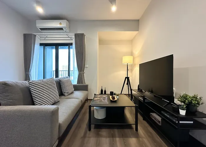 Apartamento Expansive Stylish 2br - Ultra Fast Wifi - Asoke Bangkok